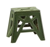 Taburet pliabil plastic verde 39 x 26 x 34 cm