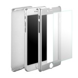 Cumpara ieftin Husa Fullbody MyStyle Silver pentru Apple iPhone 5 / Apple iPhone 5S / Apple iPhone 5SE acoperire completa 360 grade cu folie de protectie gratis