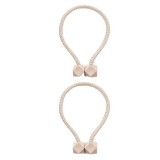 Cumpara ieftin Set 2 Inele Magnetice Draperii/Perdele Cub Bej Dactylion - Prindere Usoara, Design Modern