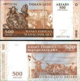 Bnk bn Madagascar 500 ariary - 2500 franci 2004 unc