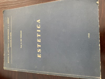 I. Tobosaru - Estetica - 1968 - curs anul 3 IATC (UNATC) pentru Arta Actorului foto