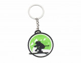 Ski keychain - verde