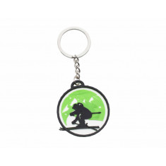 Ski keychain - verde