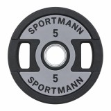 Disc olimpic SportMann Profi din poliuretan, 5 kg, 50 mm