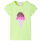 Tricou pentru copii, galben neon, 116 GartenMobel Dekor