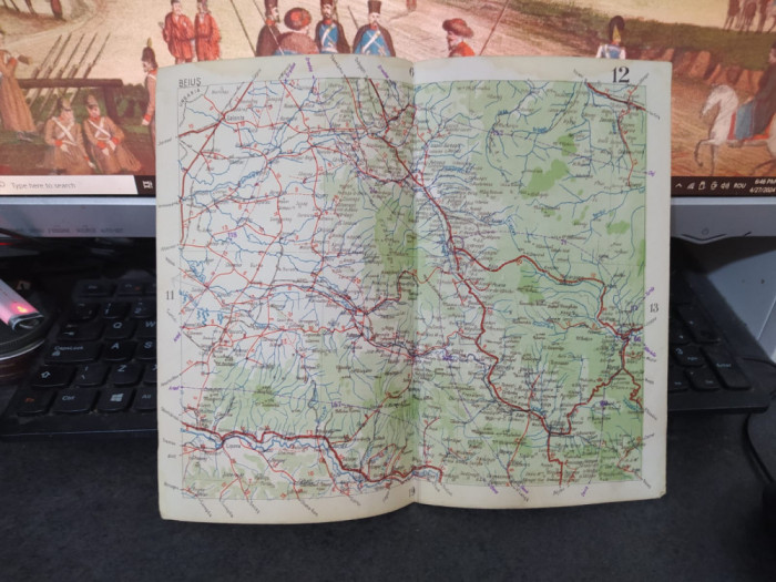 Beiuș, Lipova, Salonta, Abrud, C&acirc;mpeni, Ștei, Brad, Sebiș hartă color c 1930 109