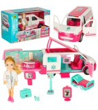 Ambulanta cu Papusa si Accesorii, Spital Mobil Jucarie
