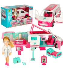 Ambulanta cu Papusa si Accesorii, Spital Mobil Jucarie