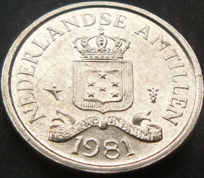 Moneda exotica 10 CENTI - ANTILELE OLANDEZE (Caraibe), anul 1981 * cod 1075