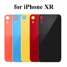 Capac Baterie Apple iPhone XR Roz cu gaura pentru camera mica