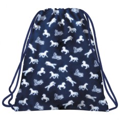 Sac sport pentru pantofi, BackUp, 35x45 cm, Albastru inchis, Horses WOB5A14 foto