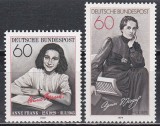 Germania 1979 - Aniversari - Anne Frank si Agnes Miegel, MNH, Nestampilat