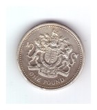 Moneda Anglia one pound / o lira 1983, stare relativ buna, curata, Europa, Cupru-Nichel