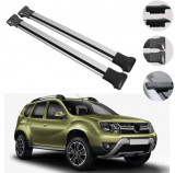 Set bare portbagaj aluminiu Dacia Duster I 2014-2018 cu bara originala longitudinala groasa