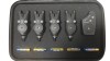 Set 4 Avertizori Pescuit cu Statie, Penar Transport, Baterii Incluse, Rezistent Apa, Volum Reglabil, Alarma Sonora+Optica