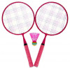 Set 2 rachete de badminton, ideale pentru copii, roz, Oem