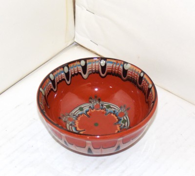 Bol (castron) ceramica decorativa, emailata -2- design Troyan, Bulgaria foto