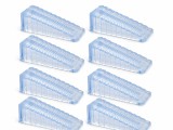 Cumpara ieftin Set 8 opritoare pentru usa, transparente 9.5 x 4 x 2.8 cm, silicon antiderapant, pene universale pentru blocarea si fixarea usilor