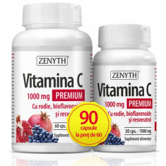 Zenyth Pachet Vitamina C Rodie Premium 1000 mg 60+30 Cps