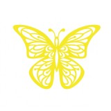 Sticker decorativ Fluture, Galben, 60 cm, 1149ST-2