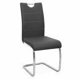 Cumpara ieftin Scaun tapiterie piele ecologica neagra Abira 43x44x96 cm