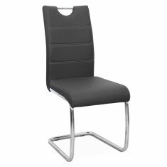 Scaun tapiterie piele ecologica neagra Abira 43x44x96 cm