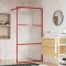 vidaXL Paravan de duș walk-in roșu 115x195 cm sticlă ESG transparentă 154940