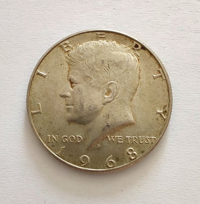 SUA - Half dollar 1968 D - Argint