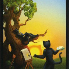 Pisicile negre-Carti de Tarot/ORIGINAL/sigilat,ed lim-imagini superbe