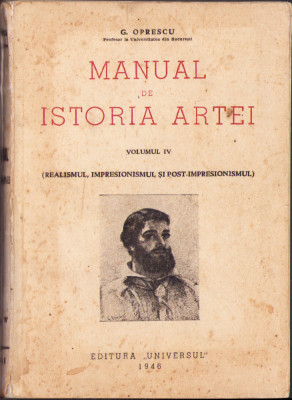 HST C6033 Manual de istoria artei volumul IV 1946 Oprescu foto