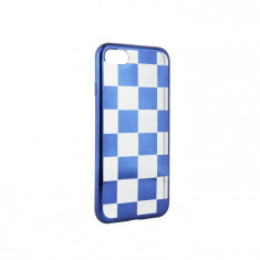 Husa APPLE iPhone 5\5S\SE - Electroplate Chess (Albastru)