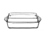 Vas termorezistent cu capac sticla, 2.75 Litri, Borcam, 59010