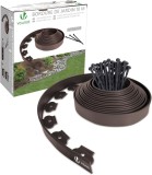 Margine de grădină din plastic VOUNOT cu 30 de ancore de sol, bandă flexibilă de 10m pentru gazon, alei, pietriș sau paturi de flori, margine de peisa