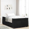 VidaXL Cadru de pat cu saltea cu saltea Negru 120 x 200 cm Catifea 3399286