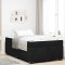 vidaXL Cadru de pat cu saltea cu saltea Negru 120 x 200 cm Catifea 3399286