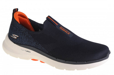 Pantofi pentru adidași Skechers Go Walk 6 216202-NVOR albastru marin foto