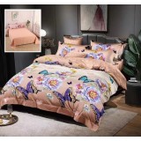Lenjerie pat dublu,bumbac finet,6 piese,cearceaf normal 220x240cm, cearceaf pilota 200x220cm, 2 fete de perna 50x70, 2 fete de perna 70x70-M188
