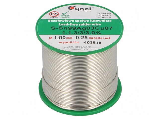 S&acirc;rmă de Lipit Fără Plumb 1mm 250g