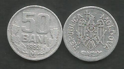 MOLDOVA 50 BANI 1993 [01] VF foto