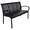 vidaXL Bancă de grădină, negru, 116 cm, oțel și WPC 319578