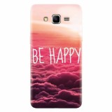 Husa silicon pentru Samsung Grand Prime, Be Happy Puffy Clouds