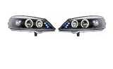 Set faruri tuning Opel Astra G 01.1998- 08.2009 BestAutoVest fata stanga+dreapta, transparent negru, tip bec H1+H1