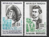 C3216 - Franta 1972 - Celebritati 2v.neuzat,perfecta stare
