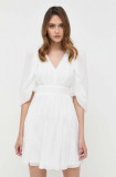 Cumpara ieftin Morgan rochie culoarea alb, mini, evazati