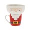 Cana Craciun, set cana cu bol, model Mos Craciun, portelan, 370 ml