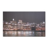 Tablou canvas, New York podul Brooklyn noaptea, 100x60cm, gata de agatat pe perete