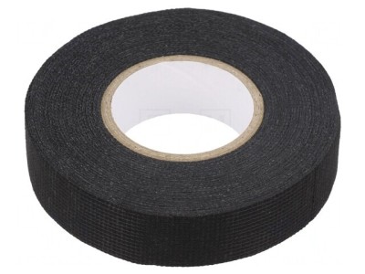 Bandă Textilă Acril Modificat Neagră 19mm x 15m foto