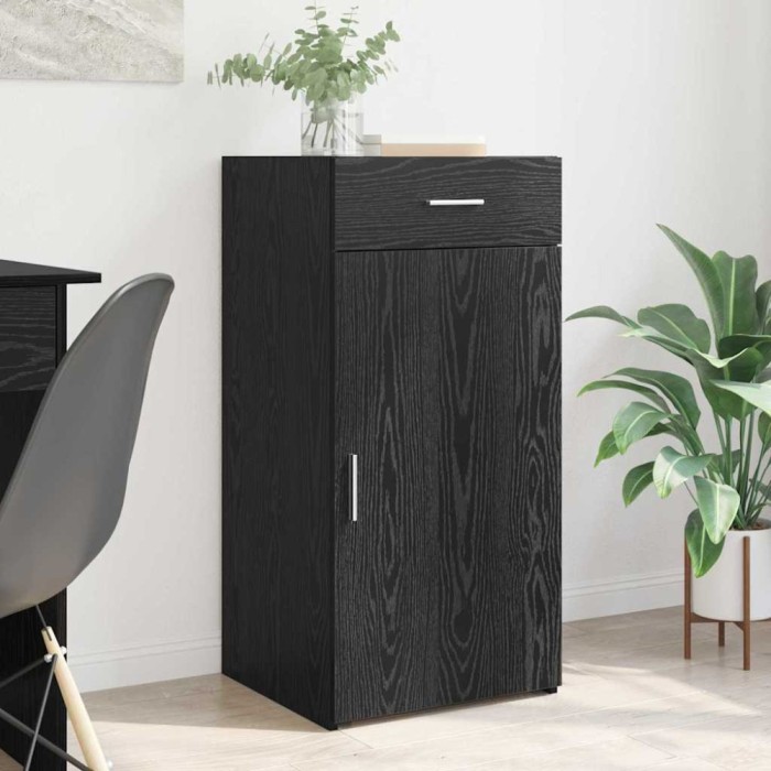 vidaXL Bufet cu sertar Stejar negru 42.5 x 40 x 93 cm Lemn compozit 883149