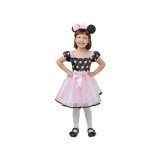 Costum carnaval Minnie Mouse roz pentru copii, 3-4 ani ( 92/104 cm)