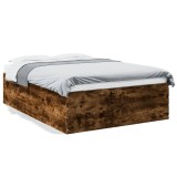 Cumpara ieftin Cadru de pat, stejar afumat, 120x190 cm, lemn prelucrat